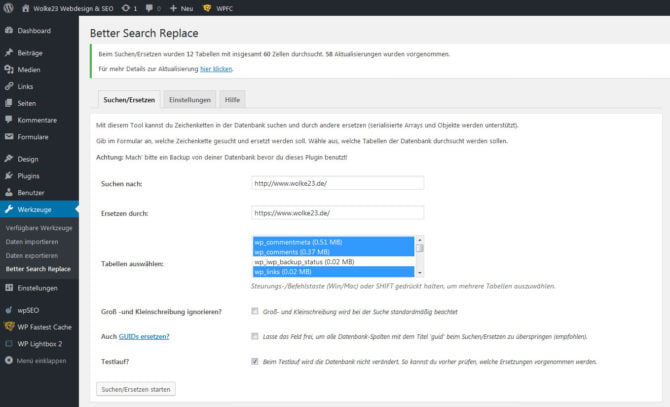 better search replace https ersetzen