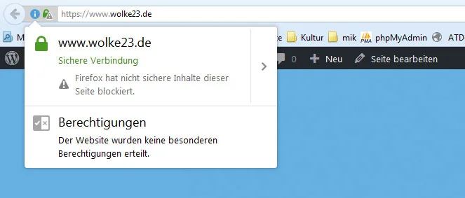 ssl nicht sichere inhalte blockiert
